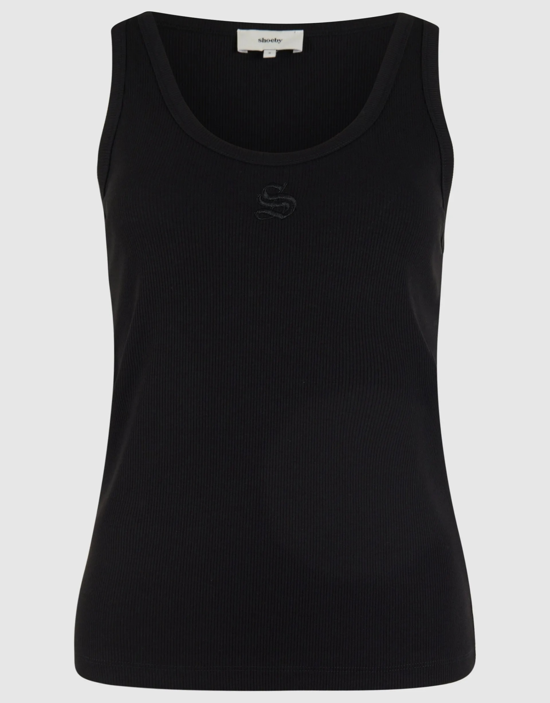 Shoeby Logo Tanktop Zwart<DAMES Tops