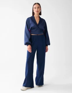 Shoeby Side Stripe Broek Donkerblauw<DAMES Broeken