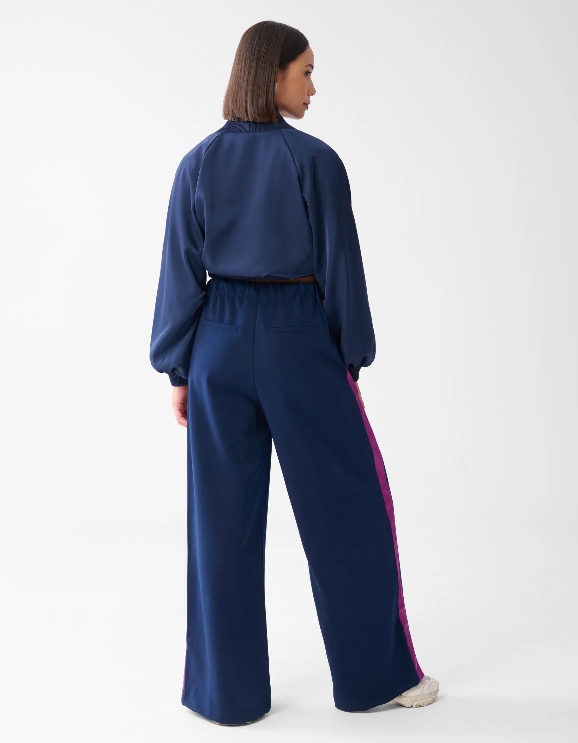 Shoeby Side Stripe Broek Donkerblauw<DAMES Broeken