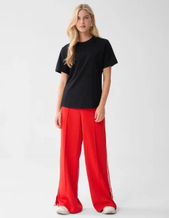 Shoeby Side Stripe Broek Rood<DAMES Broeken