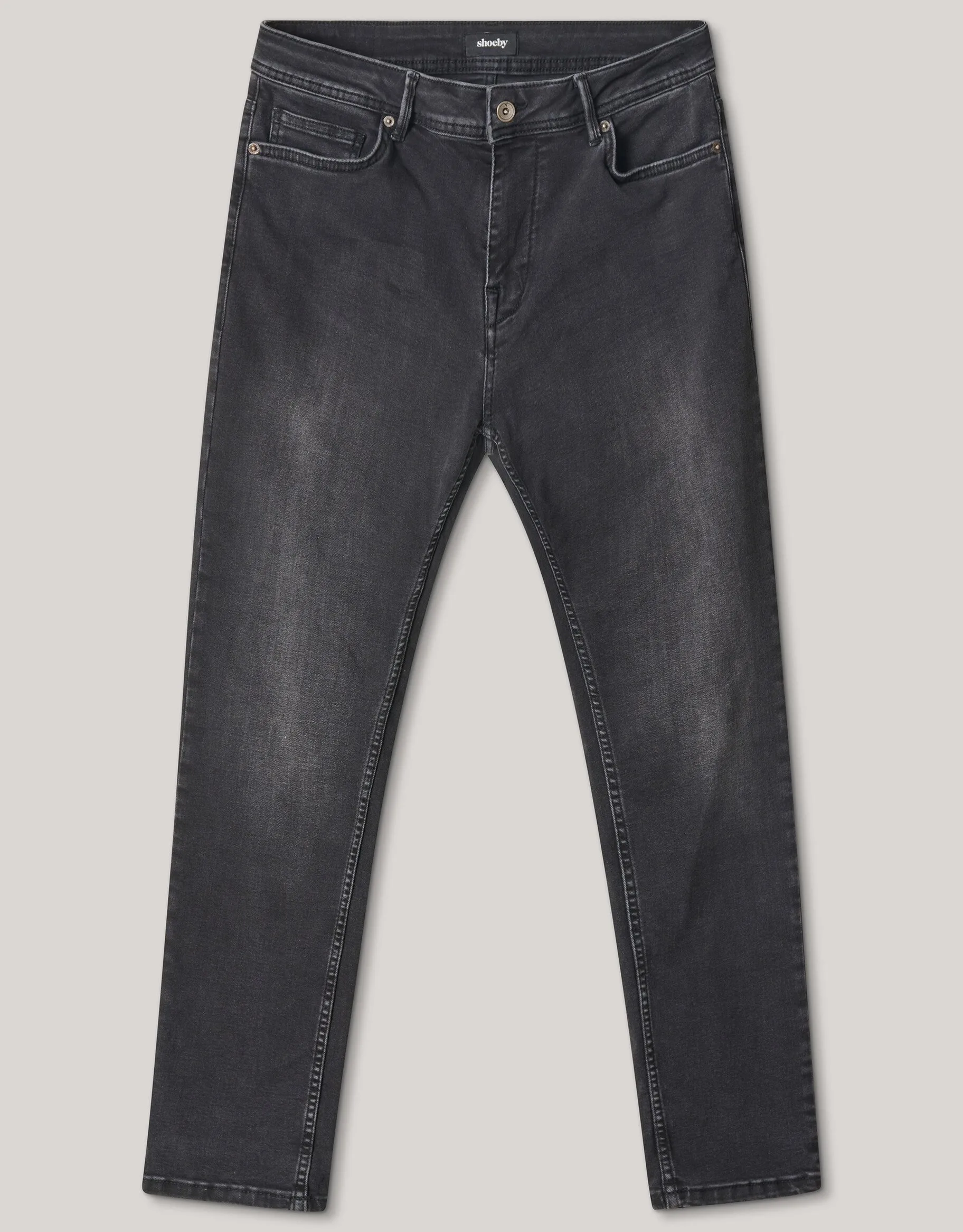 Shoeby Skinny Fit Jeans Zwart Washed L34<Heren Jeans