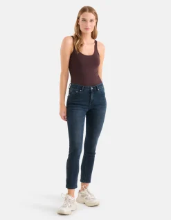 Shoeby Skinny Jeans Blauw/Zwart L28<DAMES Jeans