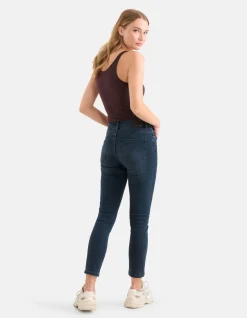 Shoeby Skinny Jeans Blauw/Zwart L28<DAMES Jeans