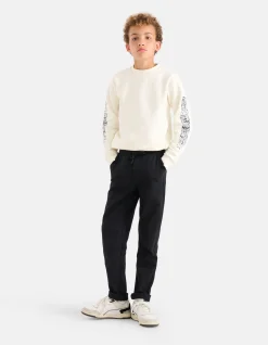 Shoeby Slim Fit Broek Zwart< Broeken