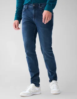 Shoeby Slim Fit Jeans Blauw/Zwart L32<Heren Jeans