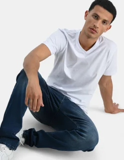 Shoeby Slim Fit Jog Jeans Donkerblauw L32<Heren Jeans