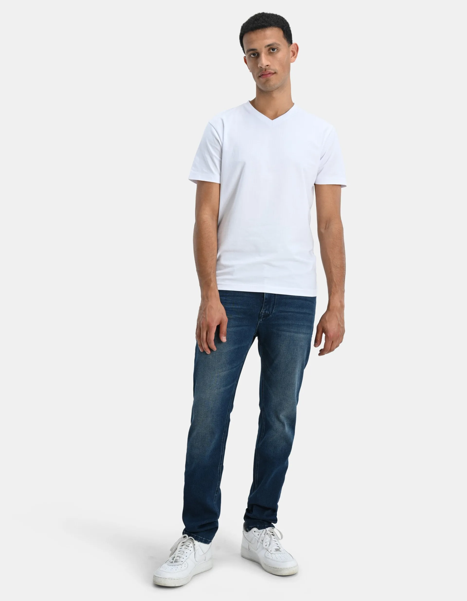 Shoeby Slim Fit Jog Jeans Donkerblauw L32<Heren Jeans