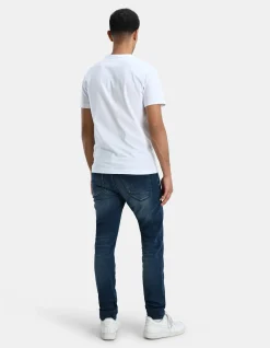 Shoeby Slim Fit Jog Jeans Donkerblauw L32<Heren Jeans