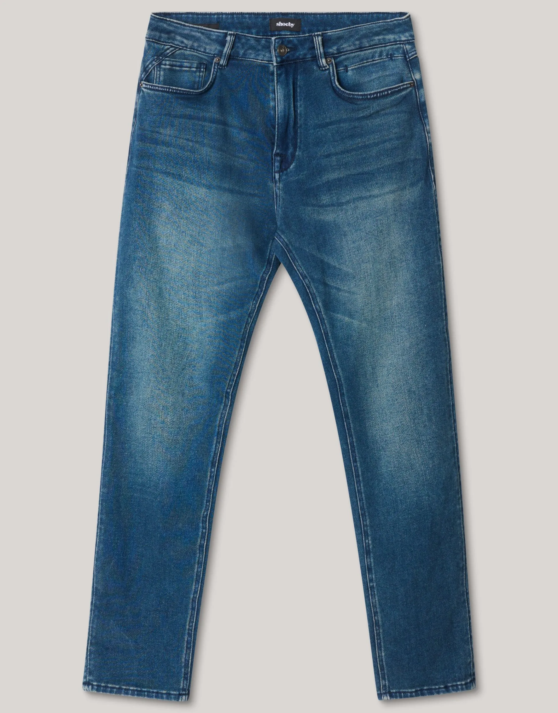 Shoeby Slim Fit Jog Jeans Donkerblauw L32<Heren Jeans