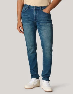 Shoeby Slim Fit Jog Jeans Donkerblauw L36<Heren Jeans