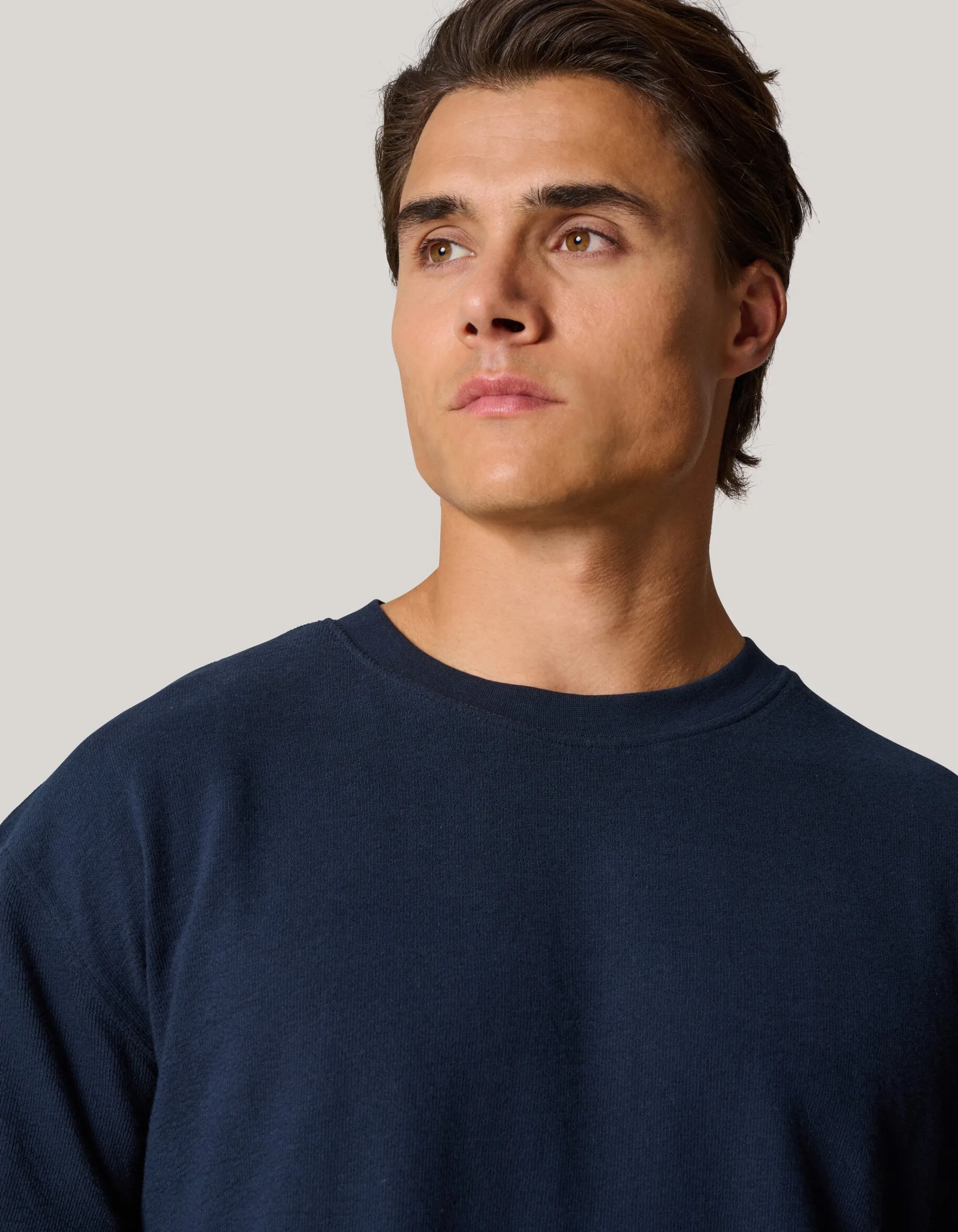 Shoeby Slub Structuur T-shirt Donkerblauw<Heren T-Shirts En Polo's