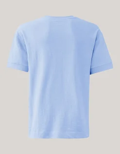 Shoeby Slub Structuur T-shirt Lichtblauw<Heren T-Shirts En Polo's