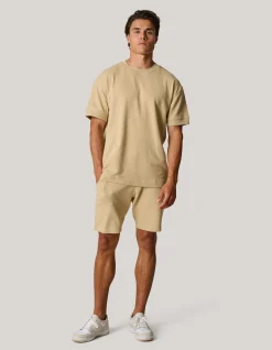 Shoeby Slub Structuur T-shirt Zand<Heren T-Shirts En Polo's
