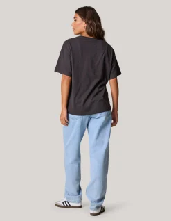 Shoeby Smiley Artwork T-shirt Donkergrijs<DAMES T-Shirts