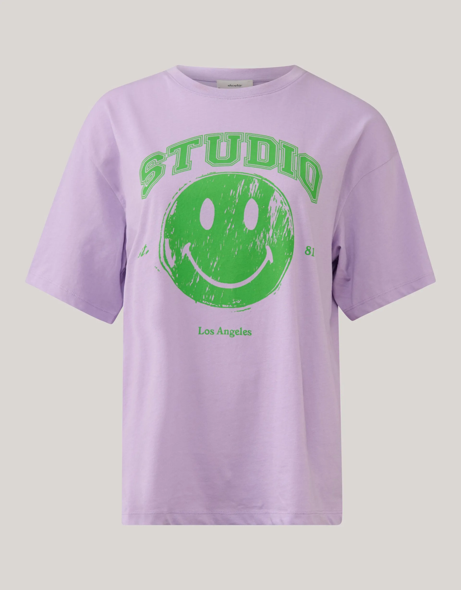 Shoeby Smiley Artwork T-shirt Paars<DAMES T-Shirts