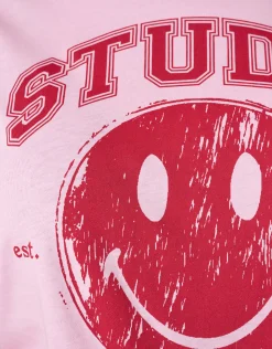 Shoeby Smiley Artwork T-shirt Roze<DAMES T-Shirts