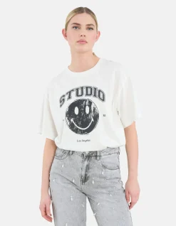 Shoeby Smiley Artwork T-shirt Wit<DAMES T-Shirts