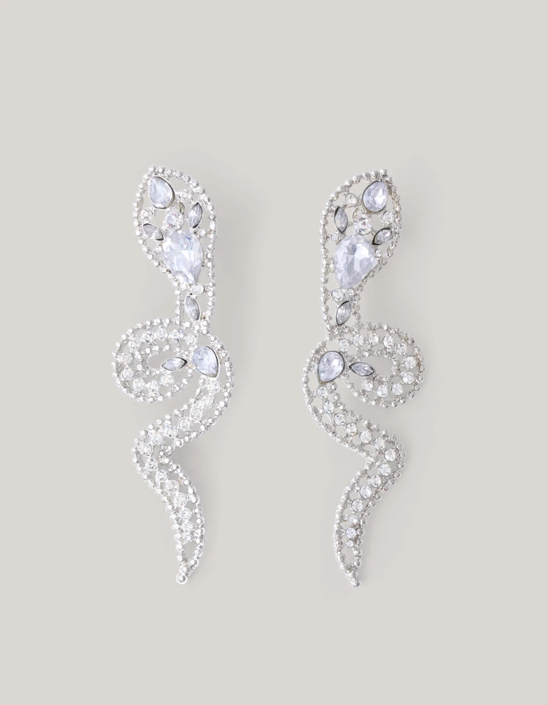 Shoeby Snake Oorbellen Zilver<DAMES Sieraden