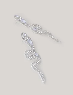 Shoeby Snake Oorbellen Zilver<DAMES Sieraden