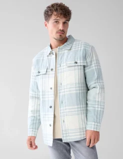 Shoeby Soft Padded Overshirt Gebroken Wit<Heren Overshirts
