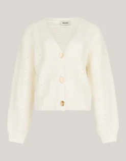 Shoeby Soft Vest Gebroken Wit<DAMES Truien En Sweaters