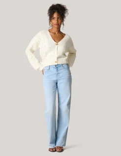 Shoeby Soft Vest Gebroken Wit<DAMES Truien En Sweaters