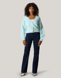 Shoeby Soft Vest Lichtblauw<DAMES Truien En Sweaters