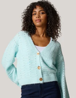 Shoeby Soft Vest Lichtblauw<DAMES Truien En Sweaters