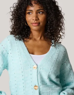 Shoeby Soft Vest Lichtblauw<DAMES Truien En Sweaters