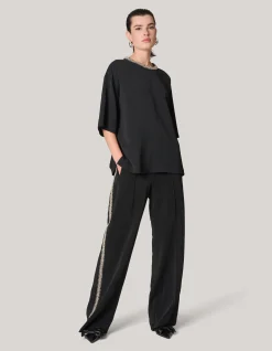 Shoeby Sporty Embellished Broek Zwart<DAMES Broeken
