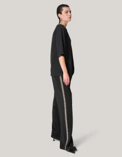 Shoeby Sporty Embellished Broek Zwart<DAMES Broeken