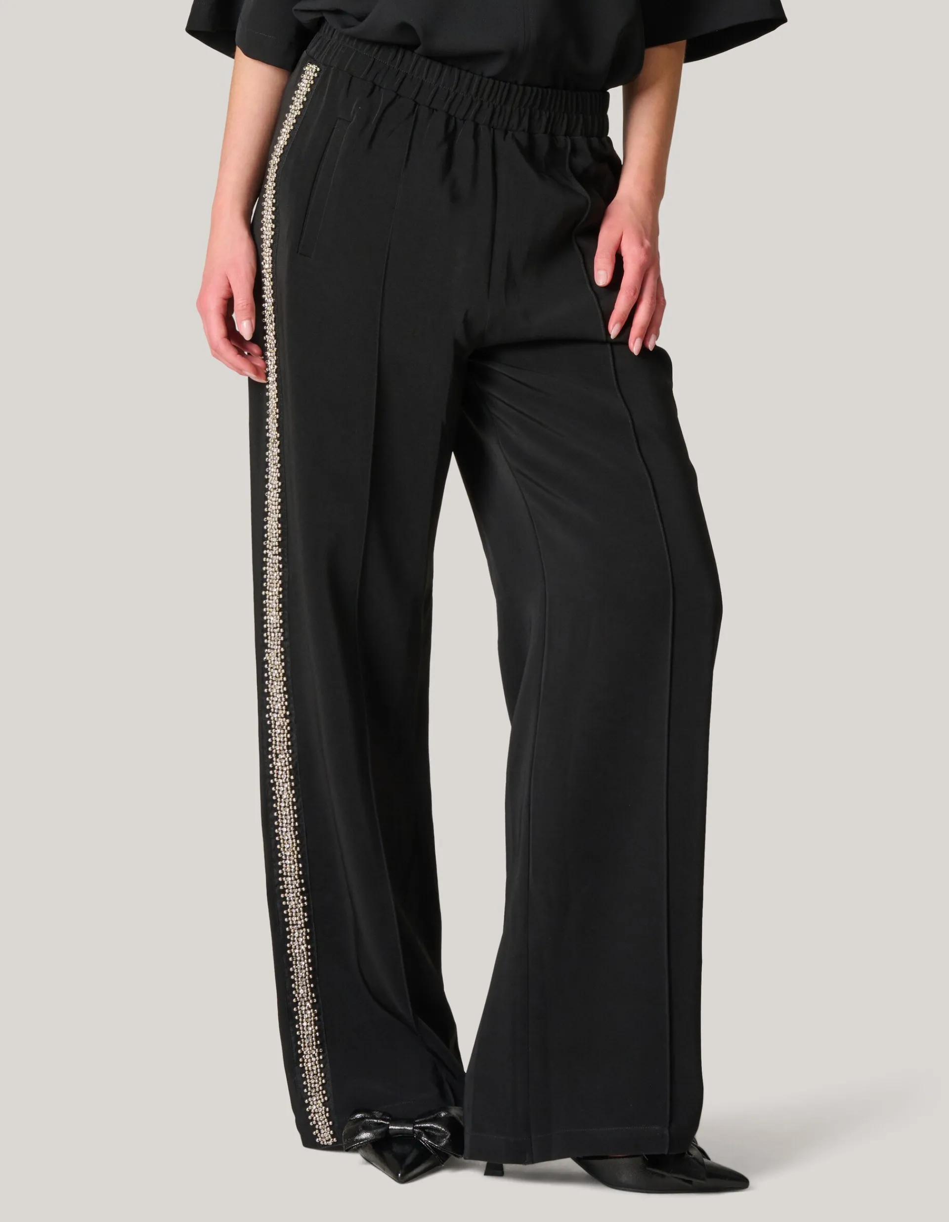 Shoeby Sporty Embellished Broek Zwart<DAMES Broeken