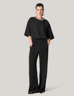 Shoeby Sporty Embellished Broek Zwart<DAMES Broeken