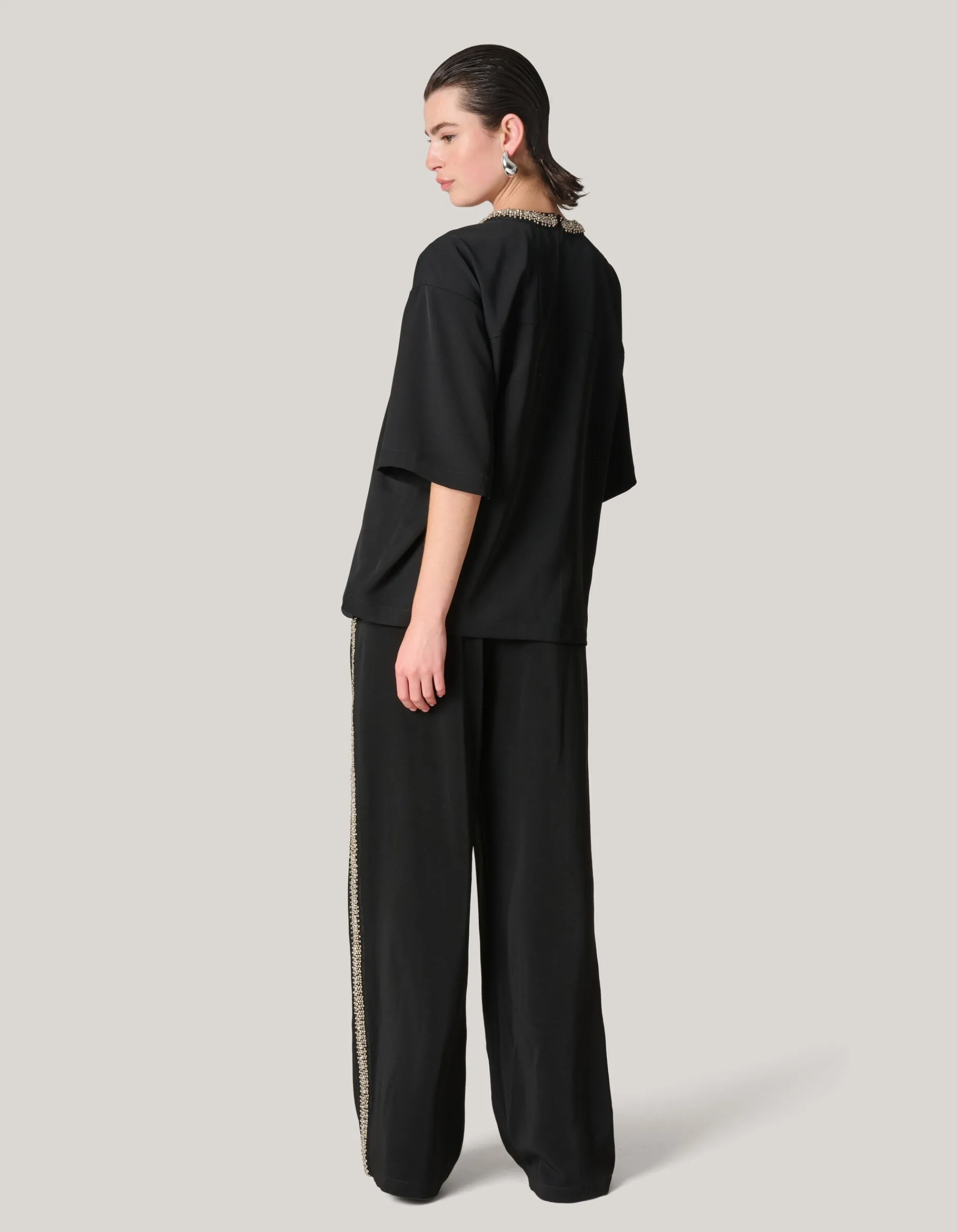 Shoeby Sporty Embellished Broek Zwart<DAMES Broeken