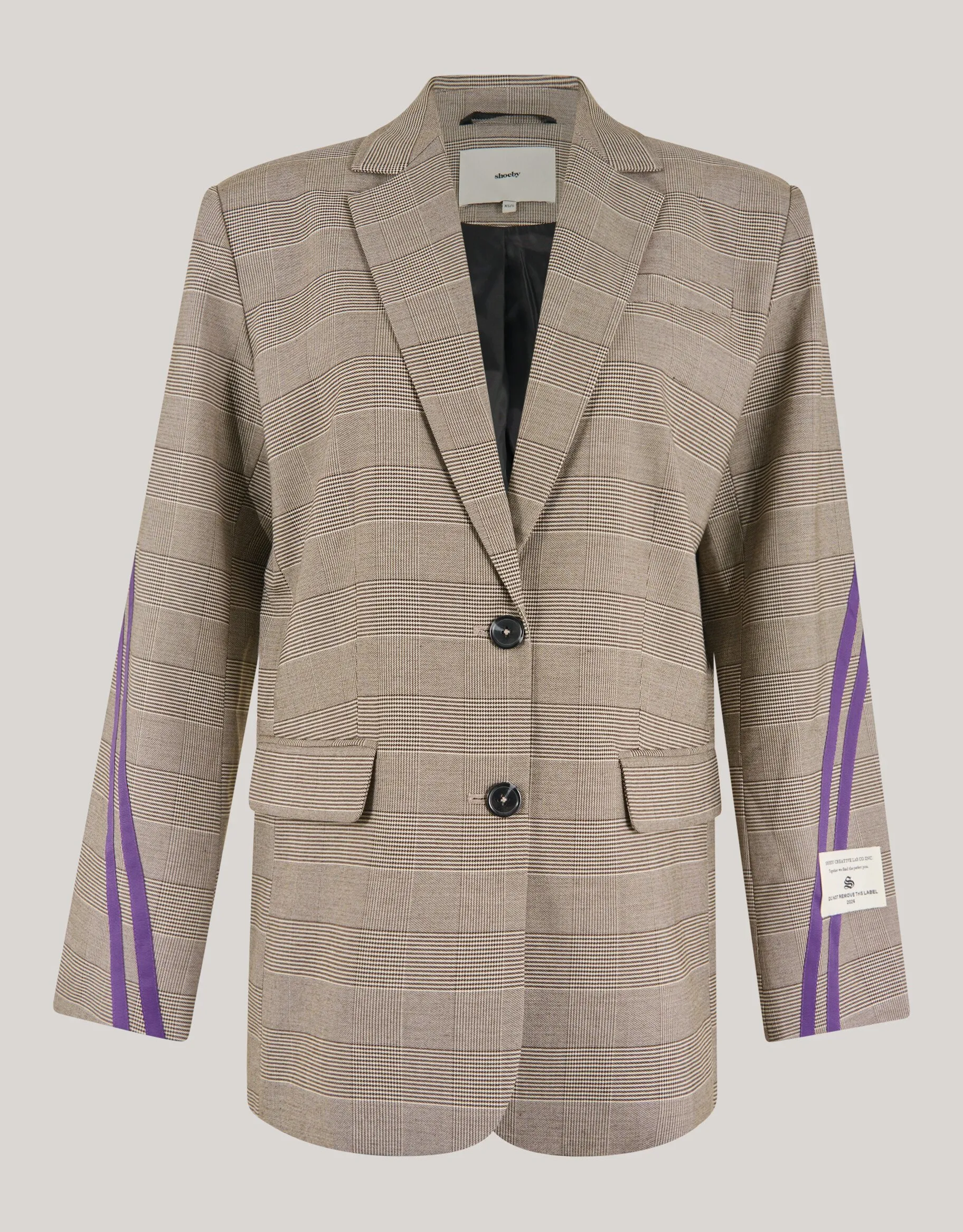 Shoeby Sporty Ruiten Blazer Bruin<DAMES Blazers