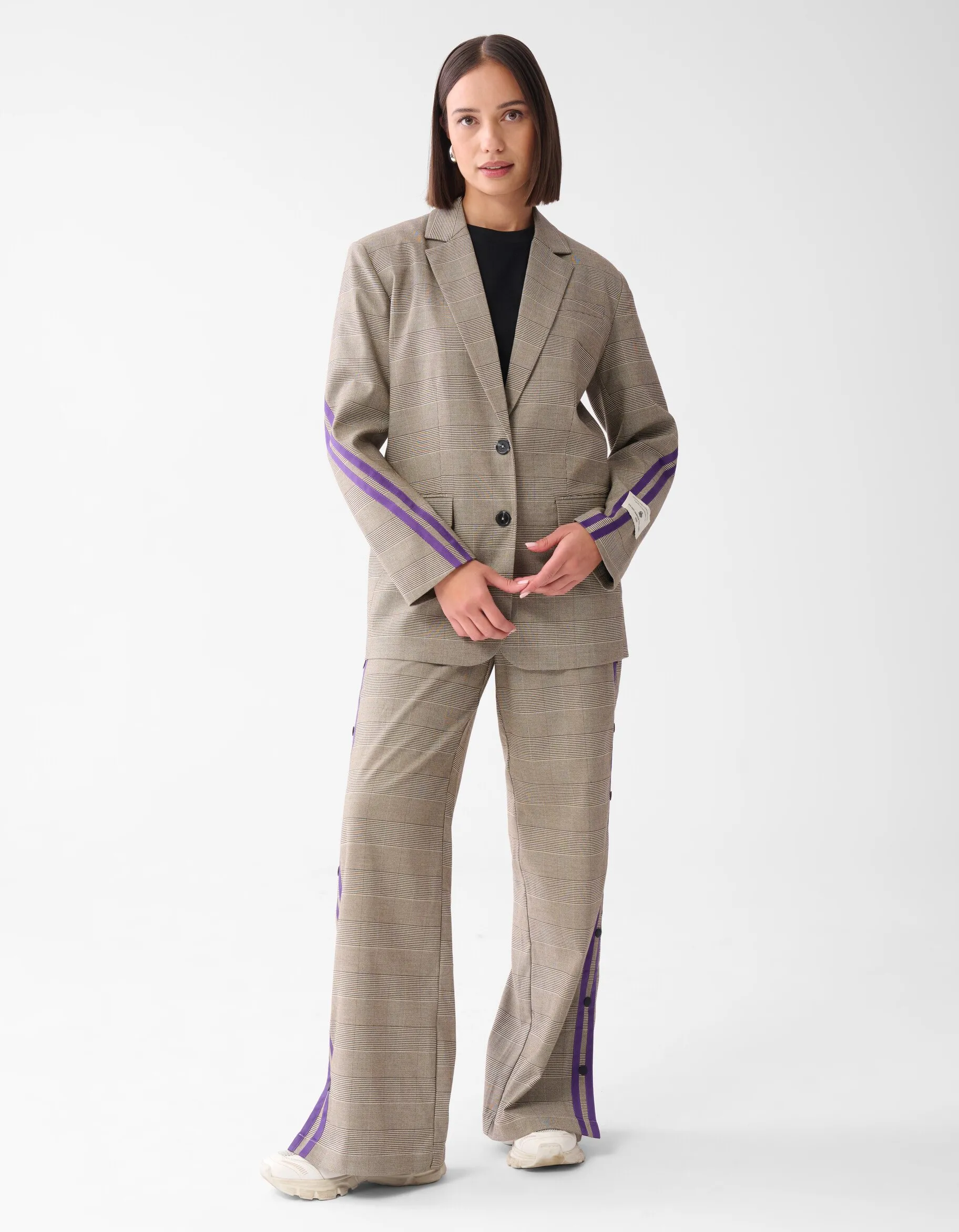 Shoeby Sporty Ruiten Blazer Bruin<DAMES Blazers