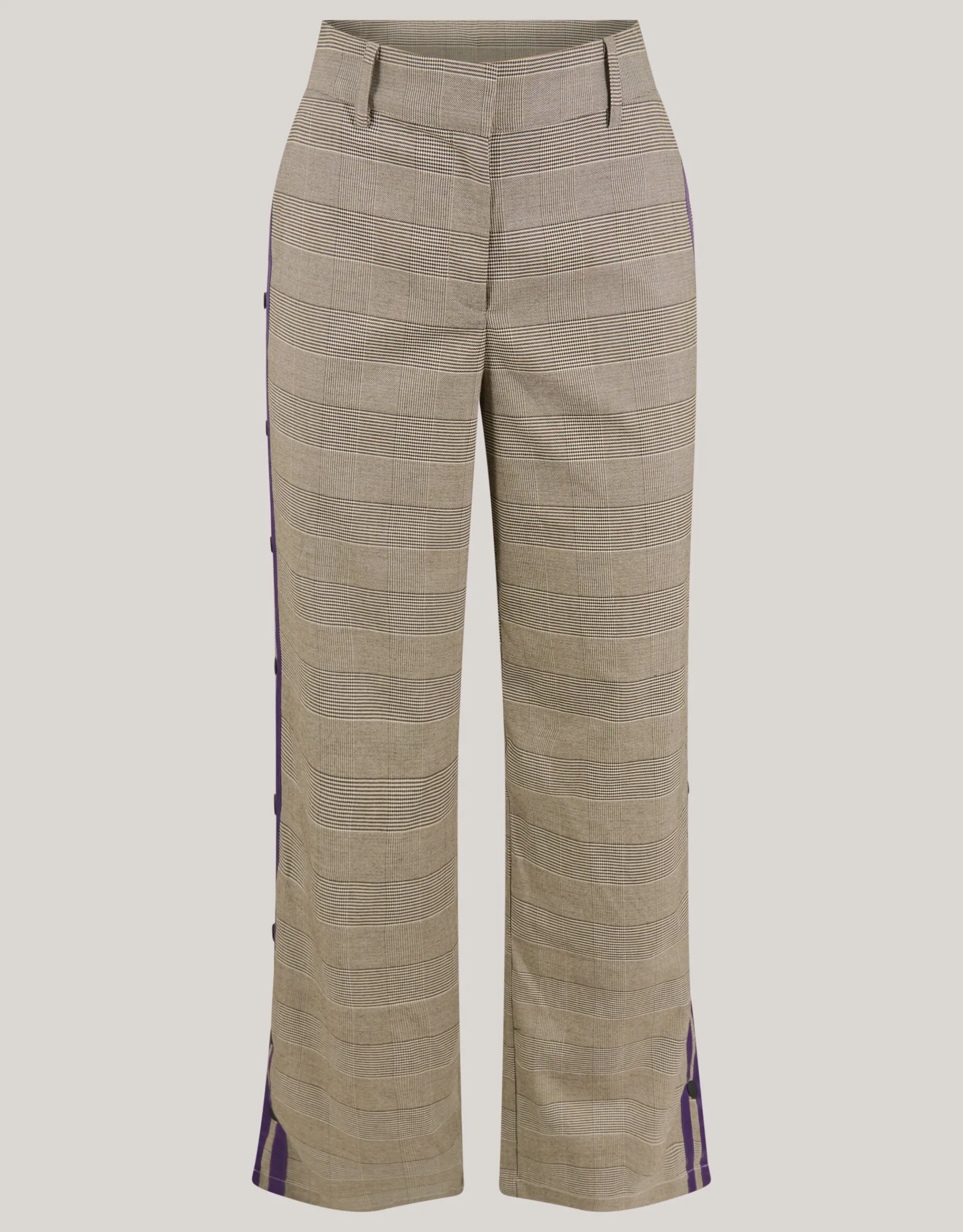 Shoeby Sporty Ruiten Wide Leg Broek Bruin<DAMES Broeken