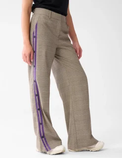 Shoeby Sporty Ruiten Wide Leg Broek Bruin<DAMES Broeken