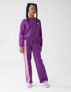 Shoeby Sporty Stripe Broek Paars< Broeken