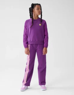 Shoeby Sporty Stripe Sweater Paars< Sweaters En Hoodies