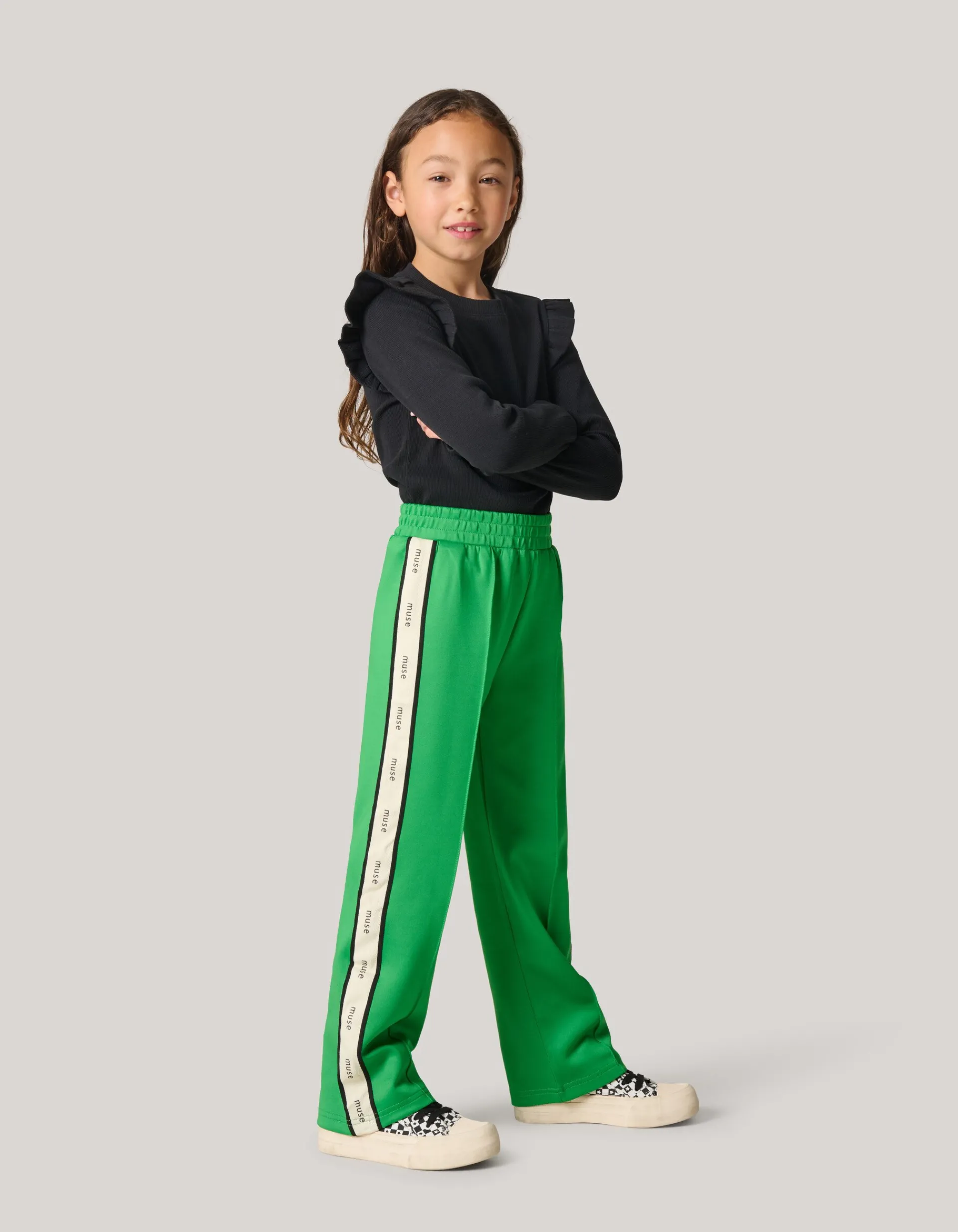Shoeby Sporty Tape Broek Groen< Broeken