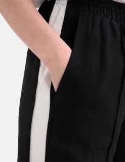 Shoeby Sporty Wide Leg Broek Zwart<DAMES Broeken