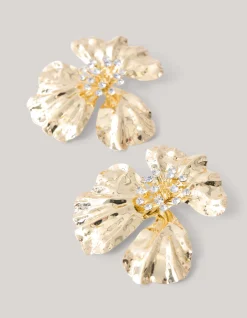 Shoeby Statement Flower Oorbellen Goud<DAMES Sieraden