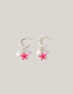 Shoeby Ster Oorbellen Zilver< Sieraden