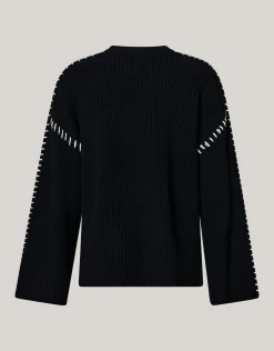 Shoeby Stitch Trui Zwart<DAMES Truien En Sweaters
