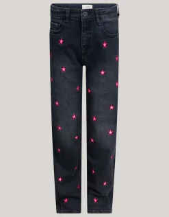 Shoeby Straight Fit Heart Jeans Donkergrijs< Jeans