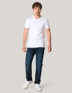 Shoeby Straight Fit Jeans Blauw/Zwart L32<Heren Jeans