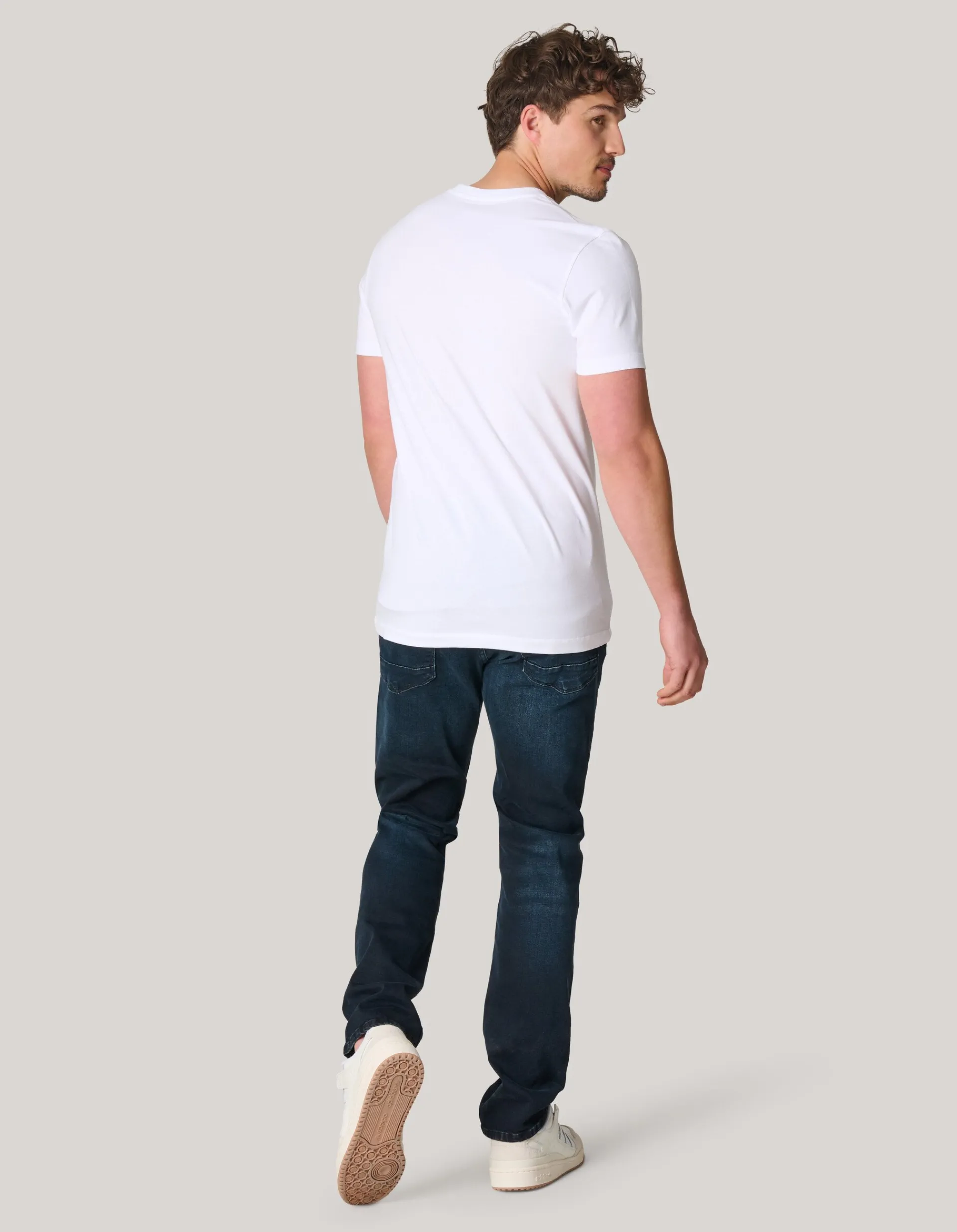 Shoeby Straight Fit Jeans Blauw/Zwart L32<Heren Jeans