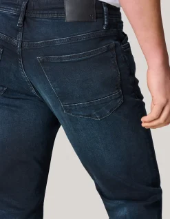 Shoeby Straight Fit Jeans Blauw/Zwart L32<Heren Jeans