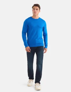 Shoeby Straight Fit Jeans Blauw/Zwart L36<Heren Jeans